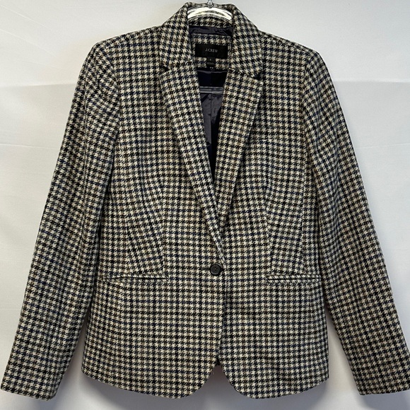 J.Crew Campbell Women’s Wool Houndstooth Blazer - Picture 1 of 5
